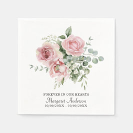 Guardanapo De Papel Blush Pink Rose Memorial