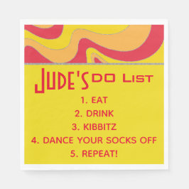 Guardanapo De Papel BM Bat Bar Mitzvah Silvery Ondas Napkins