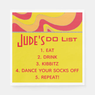 Guardanapo De Papel BM Bat Bar Mitzvah Silvery Ondas Napkins