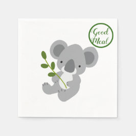 Guardanapo De Papel Boa Refeição, Urso Koala Bonito Personalizado