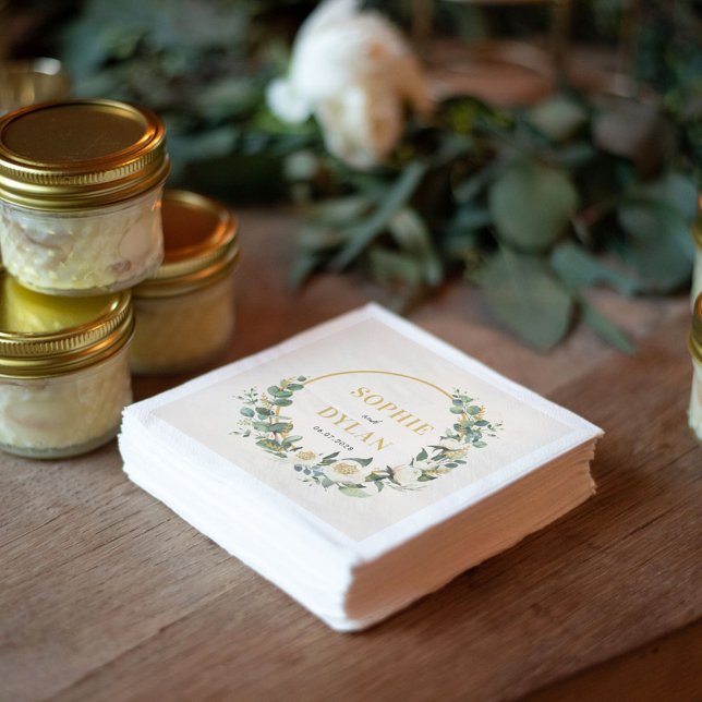 Guardanapo De Papel Boas-cores editáveis de salto floral Napkins (Criador carregado)