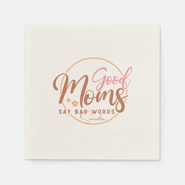 Guardanapo De Papel Boas Mães Dizem Más Palavras (Frente)