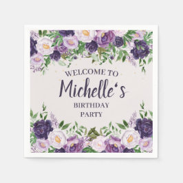 Guardanapo De Papel Boas-vindas a mulheres florais