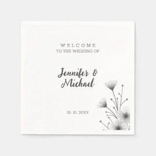 Guardanapo De Papel Boas-vindas ao Casamento da Caligrafia Moderna Min