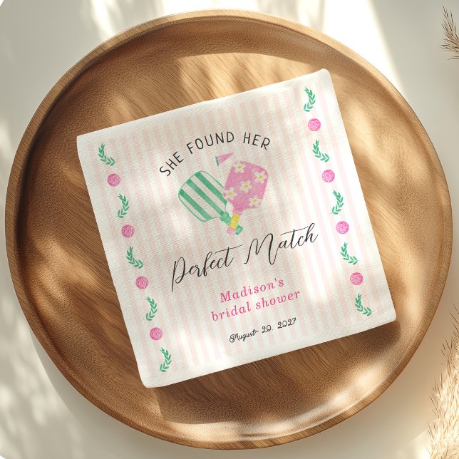 Guardanapo De Papel Boas-vindas ao Chá de panela Pickleball Correspond (Criador carregado)