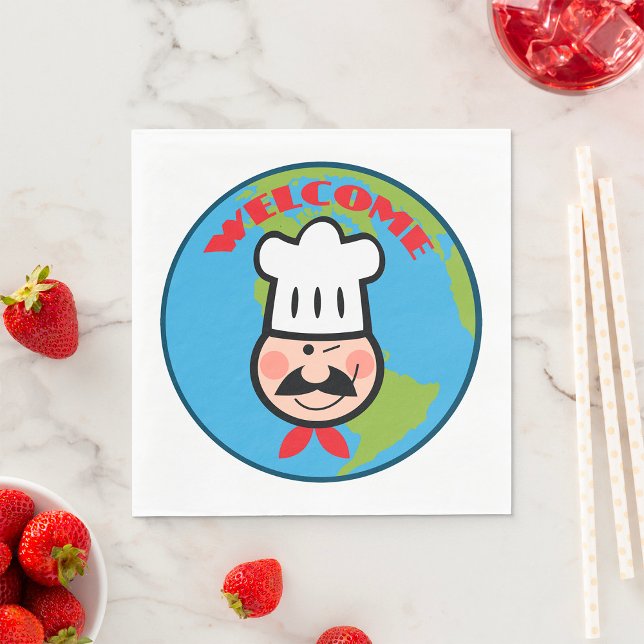 Guardanapo De Papel Boas-vindas aos Chefs (Criador carregado)