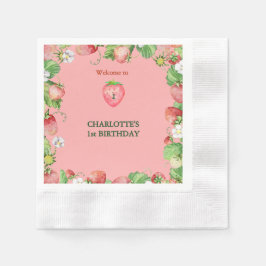 Guardanapo De Papel boas-vindas do primeiro aniversário