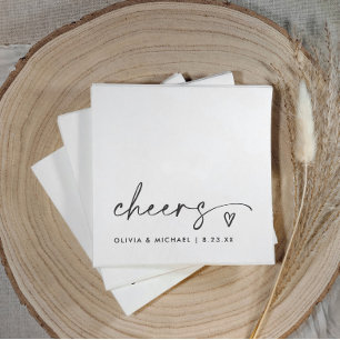 Guardanapo De Papel Boas-vindas Escrita à mão e Casamento Divertido