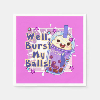 GUARDANAPO DE PAPEL BOBA BOBA TEA BURST MY BALLS DECOUPAGE PAPEL
