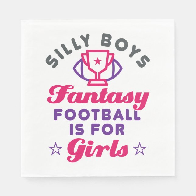 Guardanapo De Papel Bobo Boys Fantasy Futebol é para meninas (Frente)