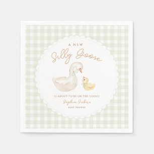 Guardanapo De Papel Bobo Goose Gingham Duck chá de fraldas