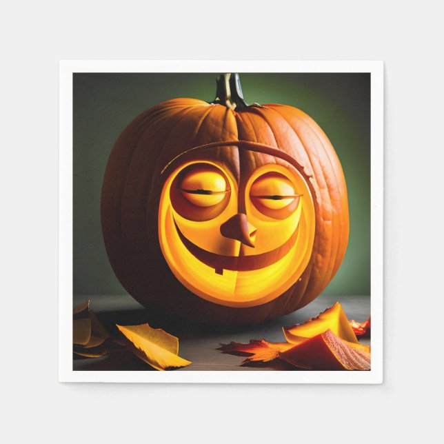 Guardanapo De Papel Bobo Pumpkin Head (Frente)