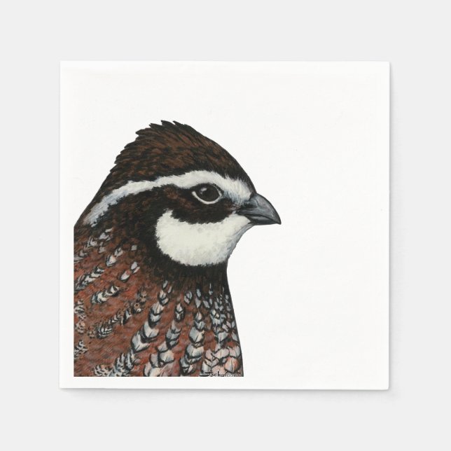 Guardanapo De Papel Bobwhite Quail Head (Frente)