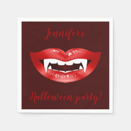 Guardanapo De Papel Boca de Vampiro Festa de Halloween Personalizada T