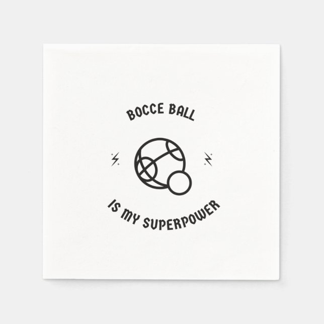 Guardanapo De Papel Bocce ball is my superpower (Frente)