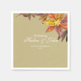 Guardanapo De Papel Boda Otoñal