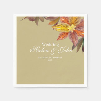 Guardanapo De Papel Boda Otoñal