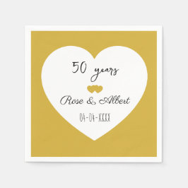 Guardanapo De Papel Bodas de Ouro, 50 Anos de Casamento, Personalizado