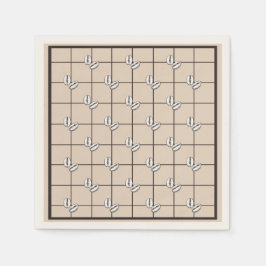 Guardanapo De Papel Boêmia Russa Café de inverno Xadrez Castanho