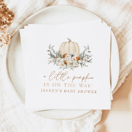 Guardanapo De Papel BOHEME Terracotta Floral Pumpkin Chá de fraldas