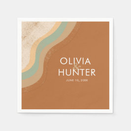 Guardanapo De Papel Bohemian Modern Terracotta Wedding