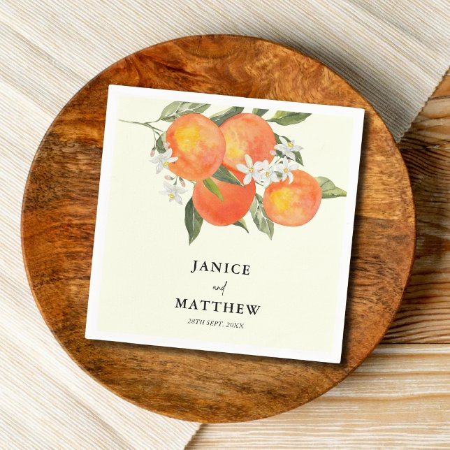 Guardanapo De Papel Boho Abstrato Desenho Imperfeito Jardim Laranja Ca (Boho abstract orange wedding napkins add warm, artistic charm to your table setting.)