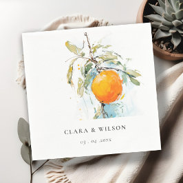 Guardanapo De Papel Boho Abstrato Sketchy Orange Garden Casamento