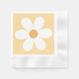 Guardanapo De Papel Boho amarelo-margarida retrô