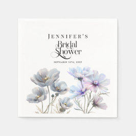 Guardanapo De Papel Boho Aquarela Flores Silvestres Noiva Chás