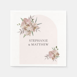 Guardanapo De Papel Boho Arch Dusty Orchids Casamento Floral