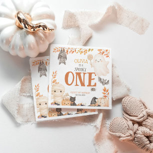 Guardanapo De Papel Boho Assustador Um 1º Aniversário Fantasma Fofo Ha