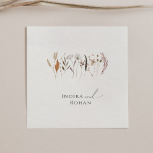 Guardanapo De Papel Boho Autumn Wildflower   Casamento de Nápoles