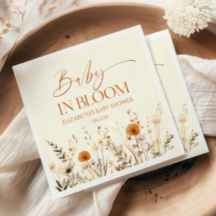Guardanapo De Papel Boho Baby In Blodflower Chá de fraldas