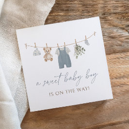 Guardanapo De Papel Boho Blue Boy Baby Clothes Baby Shower