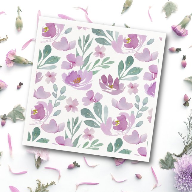 Guardanapo De Papel Boho Blush Pink Floral Casamento (Criador carregado)