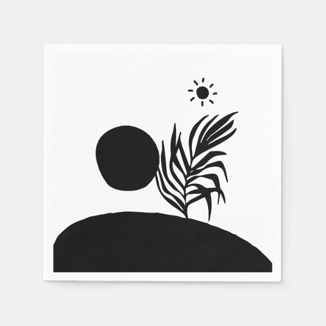 Guardanapo De Papel boho bohemian floral sun moon (Frente)