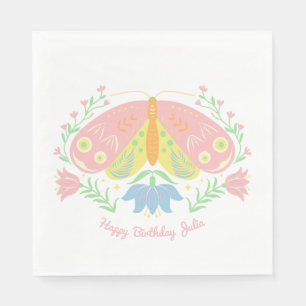 Guardanapo De Papel Boho Butterfly Birthday