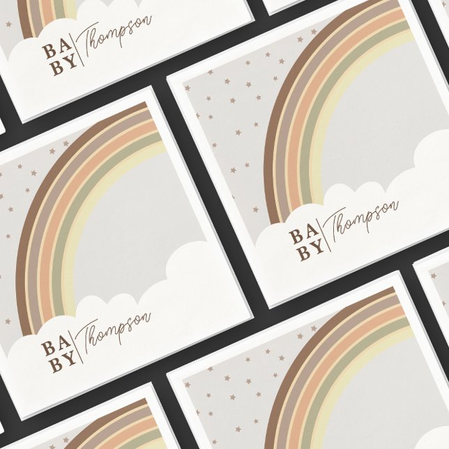 Guardanapo De Papel Boho Chá de fraldas Arco-Íris Gênero Neutro (Criador carregado)