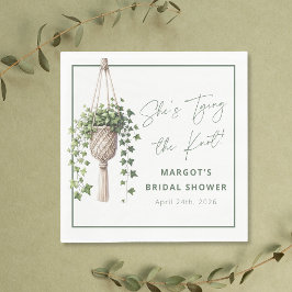 Guardanapo De Papel Boho Chic Botânico "Case-se" Chá de Noiva