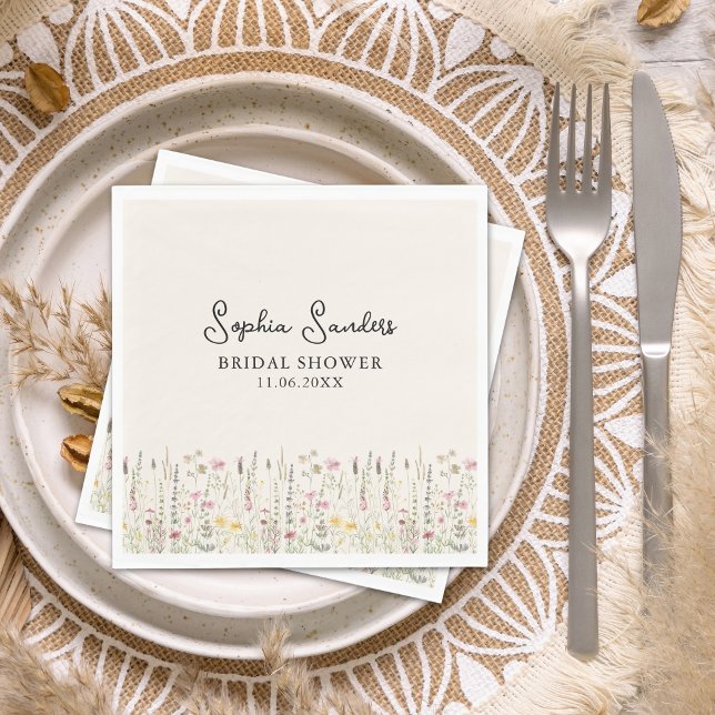 Guardanapo De Papel "Boho Chic Floral Bridal Shower  (Criador carregado)