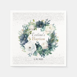 Guardanapo De Papel Boho Chic Floral Girls Baptism