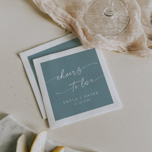 Guardanapo De Papel Boho Chic Seafoam Teal Anima Casamento