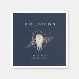 Guardanapo De Papel Boho Chic Steer Skull Wedding