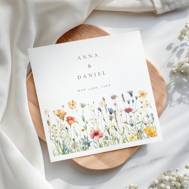 Guardanapo De Papel Boho Chic Wildflower Wedding (Criador carregado)