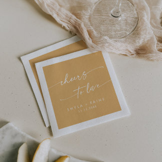 Guardanapo De Papel Boho Chic Yellow Marigold anima o casamento