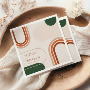 Guardanapo De Papel Boho Coctail Napkins com formas de abstrato