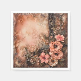 Guardanapo De Papel Boho Cowgirl Western Floral Wedkins