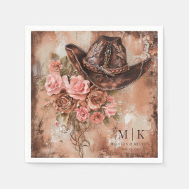 Guardanapo De Papel Boho Cowgirl Western Florals Casando Napkins