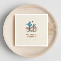 Boho Desert Cactus Retro Phoenix Arizona Wedding