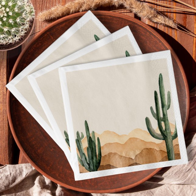 Guardanapo De Papel Boho Desert Cactus Southwestern Cowboy ou Cowgirl (Criador carregado)